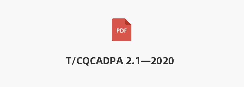 T/CQCADPA 2.1—2020